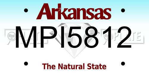 MPI5812 Arkansas License Plate