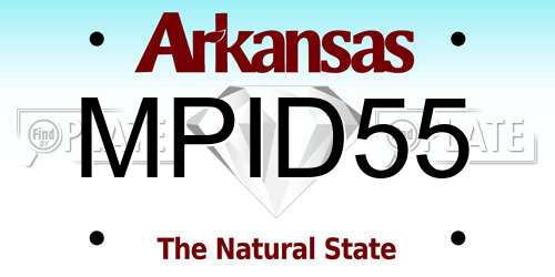 MPID55 Arkansas License Plate