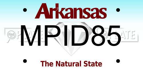 MPID85 Arkansas License Plate