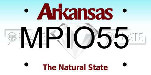 MPIO55 Arkansas License Plate