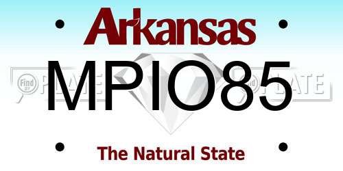 MPIO85 Arkansas License Plate