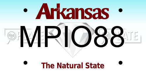 MPIO88 Arkansas License Plate