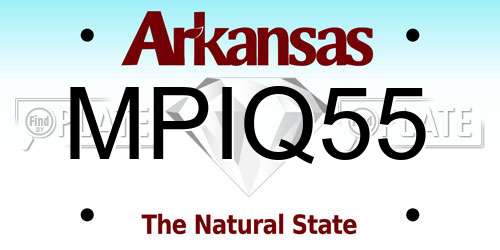 MPIQ55 Arkansas License Plate