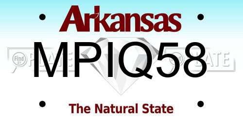 MPIQ58 Arkansas License Plate
