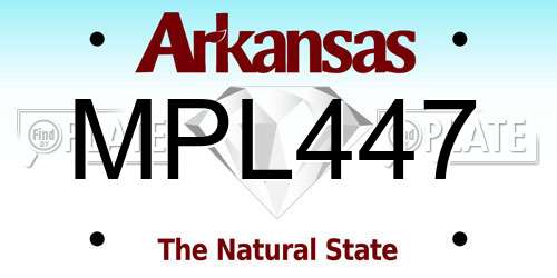 MPL447 Arkansas License Plate