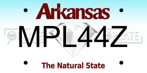MPL44Z Arkansas License Plate