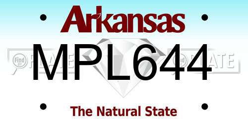 MPL644 Arkansas License Plate
