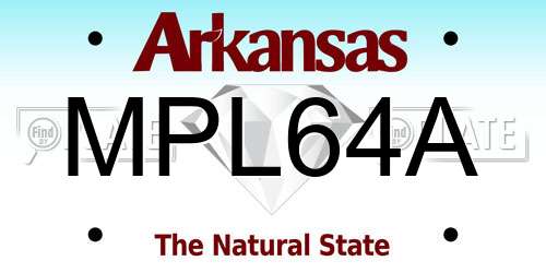 MPL64A Arkansas License Plate