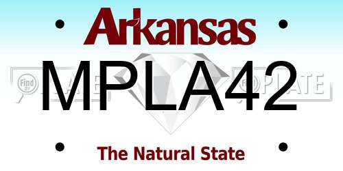 MPLA42 Arkansas License Plate