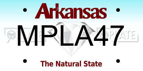 MPLA47 Arkansas License Plate