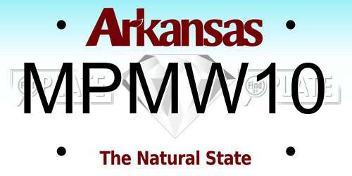 MPMW10 Arkansas License Plate