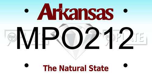 MPO212 Arkansas License Plate