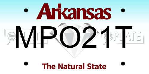 MPO21T Arkansas License Plate