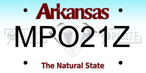 MPO21Z Arkansas License Plate