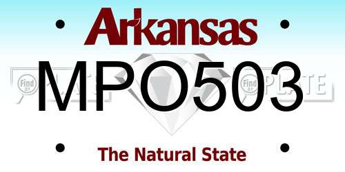 MPO503 Arkansas License Plate