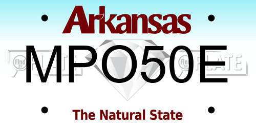 MPO50E Arkansas License Plate
