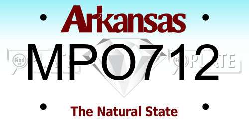 MPO712 Arkansas License Plate