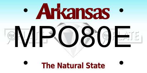 MPO80E Arkansas License Plate