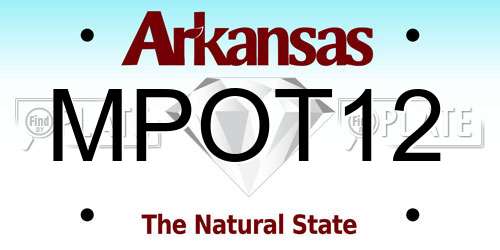 MPOT12 Arkansas License Plate