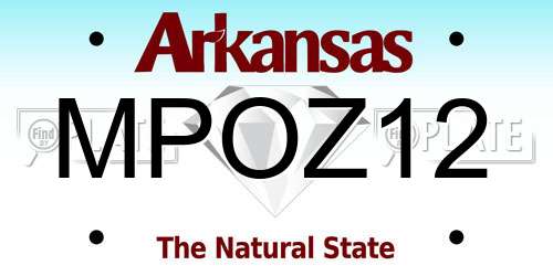 MPOZ12 Arkansas License Plate