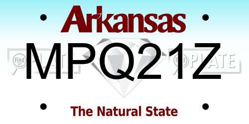 MPQ21Z Arkansas License Plate