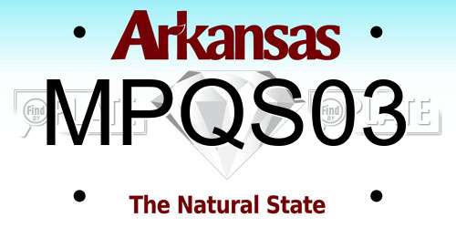 MPQS03 Arkansas License Plate