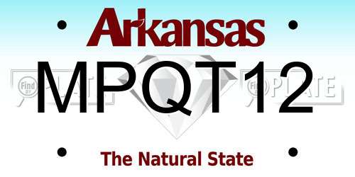 MPQT12 Arkansas License Plate