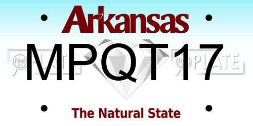 MPQT17 Arkansas License Plate