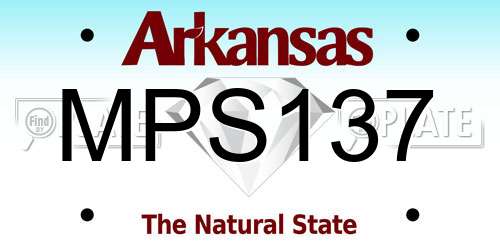 MPS137 Arkansas License Plate