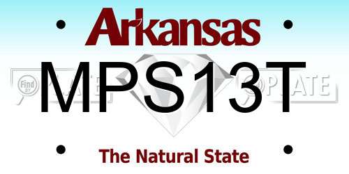 MPS13T Arkansas License Plate