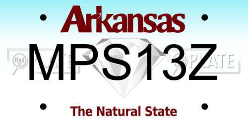 MPS13Z Arkansas License Plate