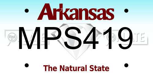 MPS419 Arkansas License Plate