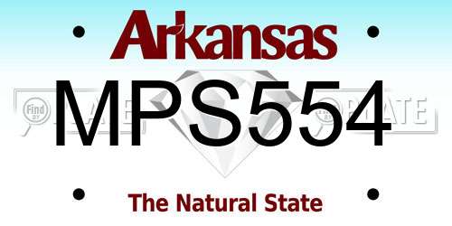 MPS554 Arkansas License Plate