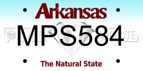 MPS584 Arkansas License Plate