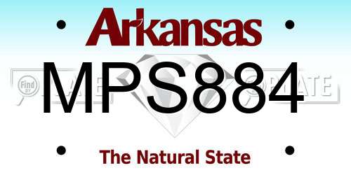 MPS884 Arkansas License Plate