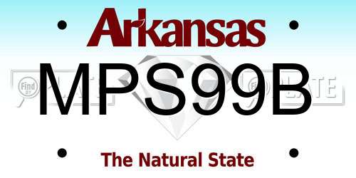 MPS99B Arkansas License Plate