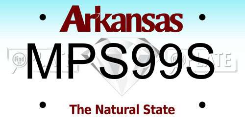 MPS99S Arkansas License Plate