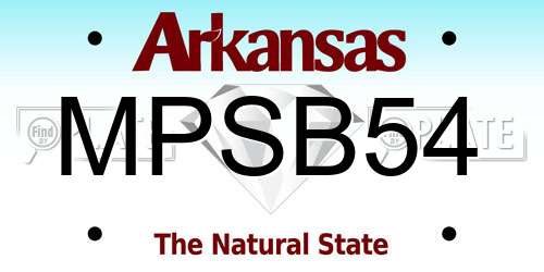 MPSB54 Arkansas License Plate