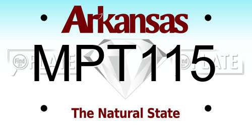 MPT115 Arkansas License Plate