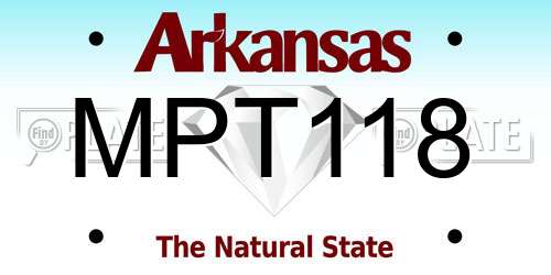 MPT118 Arkansas License Plate