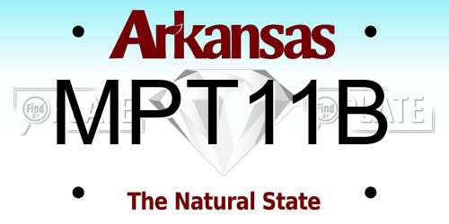 MPT11B Arkansas License Plate