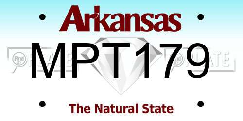 MPT179 Arkansas License Plate