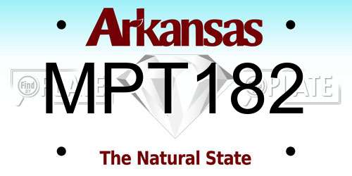 MPT182 Arkansas License Plate