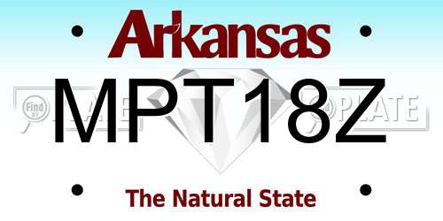 MPT18Z Arkansas License Plate