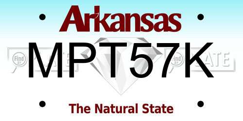 MPT57K Arkansas License Plate