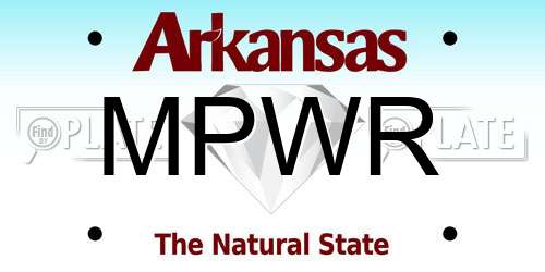 MPWR Arkansas License Plate