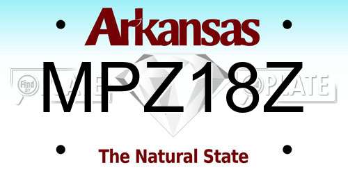 MPZ18Z Arkansas License Plate