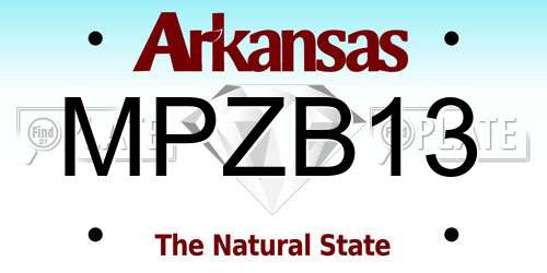 MPZB13 Arkansas License Plate