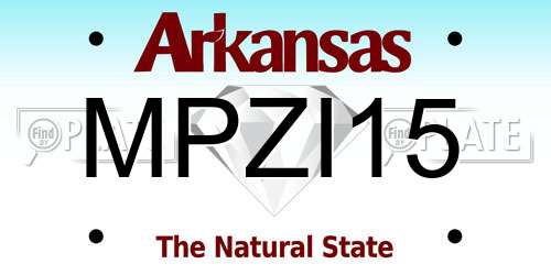 MPZI15 Arkansas License Plate