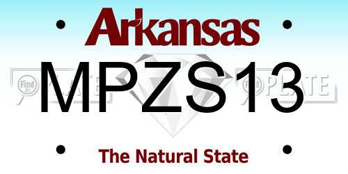 MPZS13 Arkansas License Plate